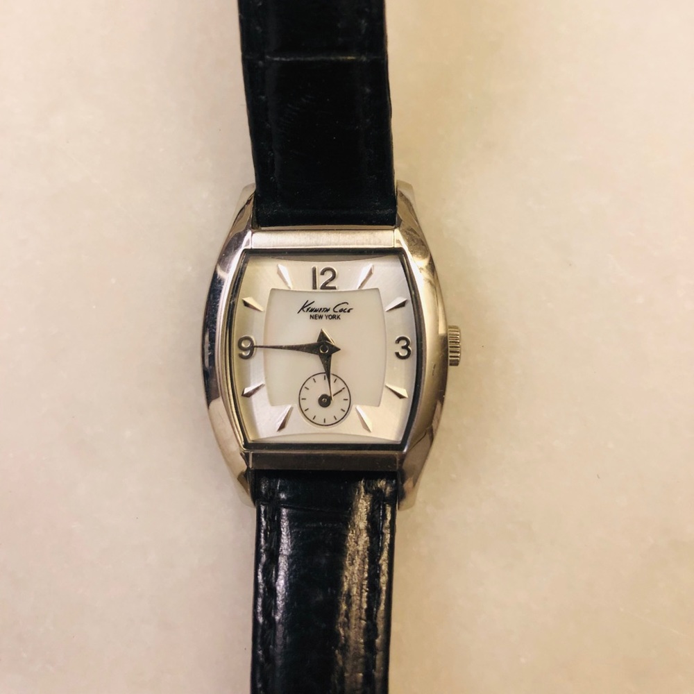 Kenneth Cole Watch- leather band watch.